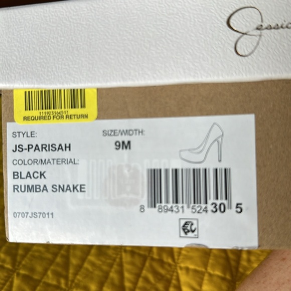 NWT Jessica Simpson Parisah Black Pumps - Size 9M - Picture 5 of 5
